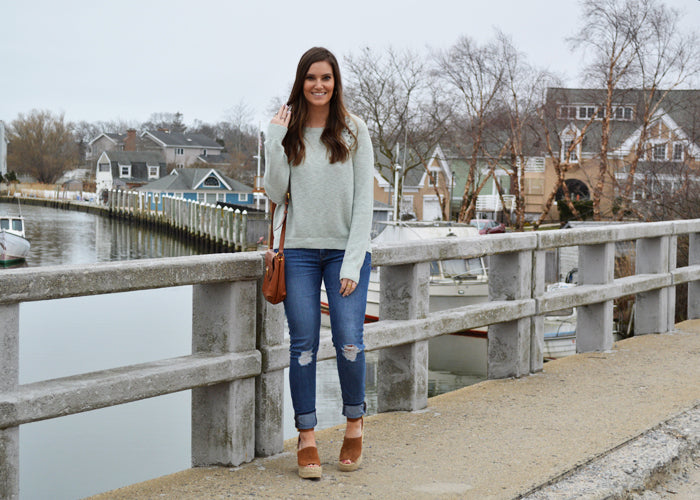 Spring Lace-up Sweater